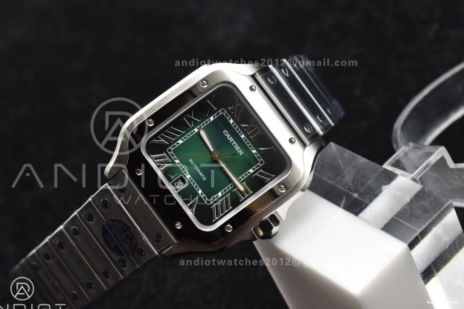 Dial 1:1 Youthful Edition Cartier 1057 de Bracelet BVF Green SmartLinks on 40mm MIYOTA SS Best Santos 1215